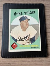 Topps 1959 Duke Snider #20 HOF Los Angeles Dodgers Vintage Baseball Card picture