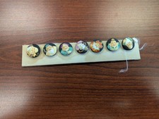 Vintage Japanese Toshikan Buttons Seven Gods Of Fortune Rare picture