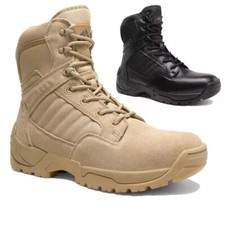NORTIV8 Men's Military Tactical Work Boots Side Zipper Hiking Combat Boots Shoes picture