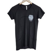 LULULEMON Swiftly Tech Short-Sleeve Shirt 2.0 Women 8 Black Race Tee Running Top picture