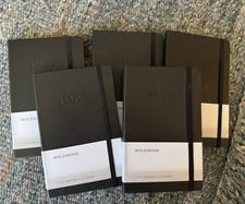 LOT OF 5 - NEW - Moleskine Notebook Black Hardcover 5 x 8.25 Ruled Lined Journal picture