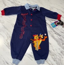 Vtg 90s Disney Winnie The Pooh 12 Mos Baseball Snap 1 Piece Outfit NWT NEW Rare picture