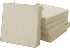 Outdoor Chair Cushions, Set of 6, 24 X 24 Inch, Beige picture