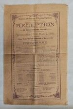 1881 United Order of Pilgrim Fathers Silk Broadside Lawrence MA Supreme Colony picture