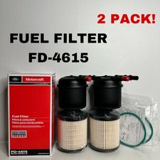 2 PACK OEM Motorcraft FD4615 Diesel Fuel Filter Ford 6.7L SAME DAY SHIPPING picture