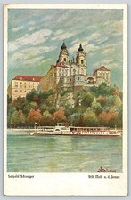 Postcard Leopold Schweiger - Stift Melk a d Donau - Melk Abbey picture