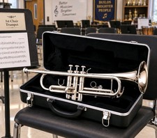 Silver B-flat Trumpet-New Middle/High School Approved Student Bb Band Trumpets picture