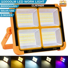 10000LM LED Work Solar Light 6000mAh Rechargeable Flashlight Floor Lamp 5 Modes picture