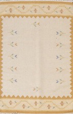 Tribal Geometric Reversible Kilim Oriental Area Rug Wool Hand-woven Carpet 4'x6' picture