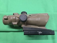 Trijicon ACOG 4x32mm Scope Illuminated Red Chevron Reticle FDE TA31-D-100310 picture