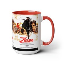 Zorro Alain Delon 1975 Film Version Two-Tone Coffee Mug 11oz picture
