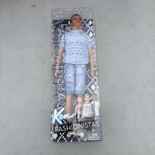 NIB 2016 Barbie Fashionistas #13 Muscular Man Bun KEN FNJ38 Tribal Prints picture