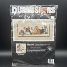 Dimensions Counted Cross Stitch Kit 3762 NINE LIVES by Bryan Moon 1994 Sealed picture