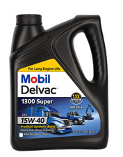 Mobil Delvac 1300 Super Heavy Duty Synthetic Blend Diesel Engine Oil 15W-40 picture