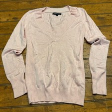 Express Design Studio Pink V Neck Long Sleeve Sweater Womens Size Medium picture