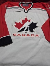 Vintage Bauer Team Canada 90s Hockey Jersey Team Canada World Cup Olympics picture