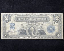 1899 $2 Silver Certificate (Fr#258) - $2 Raw - Mini Porthole - Speelman White picture