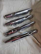 Rare Vintage Set Of 4 New Ford Super Deluxe Chrome Bumper Guards NOS picture
