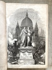 Antique Illustrated London News, 6 Months, Jan. To June, 1857, Good+ Condition picture