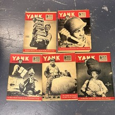 Vintage WWII Yank Magazine Lot Of 5 1943 Complete Amazing History Scarce picture