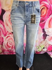 Nwt Flamingals Light Wash Womens Jeans Size Medium #68901 Inseam 31 picture