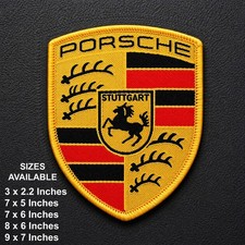 Porsche Stuttgart Embroidered Iron-On/Sew-On Patch Jacket Backpack Badge Sets picture