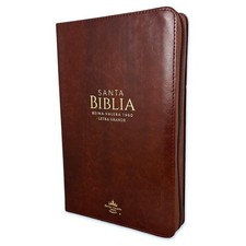 Biblia con Cierre Letra Grande 12 puntos RV1960 imit piel cafe picture