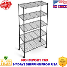 5-Tiers Metal Storage Rack Wire Shelving Unit Heavy Duty Storage Shelves picture