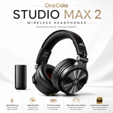 OneOdio Studio Max 2 Wireless DJ Headphones 9ms LDAC Hi-Res 120H Bluetooth picture