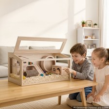 Uimoso Wooden Hamster Cage Habitat 31.9