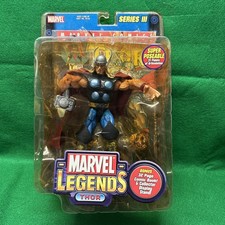2002 MARVEL LEGENDS THOR SERIES 3 TOYBIZ ACTION FIGURE W/ COMIC BOOK Box Damage picture