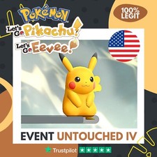 Pikachu Shiny Event Bullseye 190511 Untouched IV Pokémon Let's Go Pikachu Eevee picture