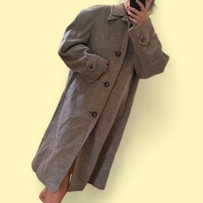 Vintage 60s Lodenfrey Wool Overcoat Balmacaan Made in W. Germany-Small picture