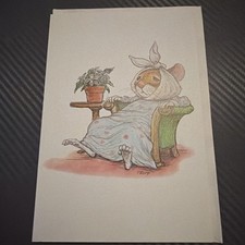 Vintage Pawprints Wallace Tripp Get Well Greeting Card 85-PP-99 Sick Mouse NOS picture