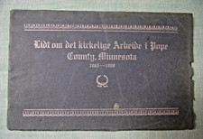 INFORMATION ON WORK OF THE CHURCH IN POPE COUNTY MINNESOTA BOOK NORWEIGAN 1909 picture