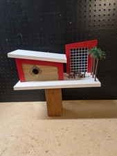 Beautiful Mid-Century Modern Beautiful birdhouse - cedar & pine - easy clean out picture