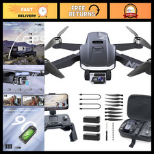 4K Camera GPS Drone, Foldable Quadcopter, 3 Batteries, Brushless Motors, Auto Re picture