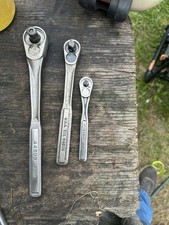 Vintage Craftsman Ratchet Set 1/2, 3/8 & 1/4 Drive Quick Release Pear Head USA picture