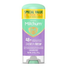 Mitchum Women Antiperspirant Deodorant Gel Shower Fresh 2 Pack picture