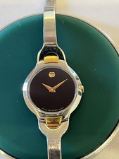 Running Movado Kara Two Tone 24mm Stainless Steel Ladies Watch 81-A1-1846 picture
