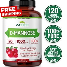 D-Mannose, 1000 mg per Serving, 120 Vegan Capsules, Kosher, UTI Support picture