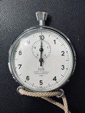 ELGIN Lever 7 Jewels Shockproof Vintage Stopwatch- German- Antique- Military picture