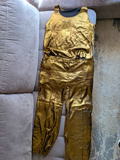 Banana Republic 2XL Satin 2pc Set High-Rise Wide-Leg Pants Tank Top Gold/Black picture