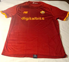 New Balance AS Roma La Lupa Men’s L Red/Yellow Soccer Jersey Shirt picture
