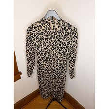 Nina Leonard Women’s S Leopard Animal Print Long Sleeve Sweater Dress picture