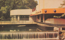 Dorney Park Water Falls & Old Mill Building - Allentown Pennsylvania PA Postcard picture