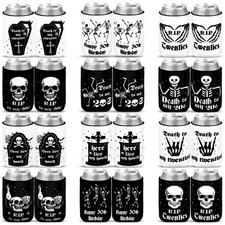 24 PCS Gothic 30th Birthday Can Sleeves Rip 20s Party Decoration Coolers picture