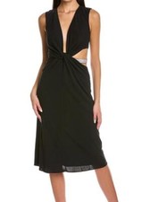 NWT Authentic Halston Selena Jersey Crystal Cocktail Dress MSRP $495.00 Size 4 picture
