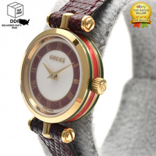 Vintage [Exc+5] GUCCI 2000L 21mm Red Dial Sherry Line Quartz Women's Watch JAPAN picture