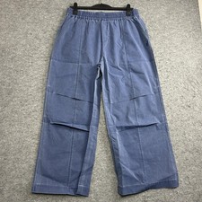 Fabletics Utility Twill Cargo Pants Men's Large Short Washed Indigo, Wide Leg picture